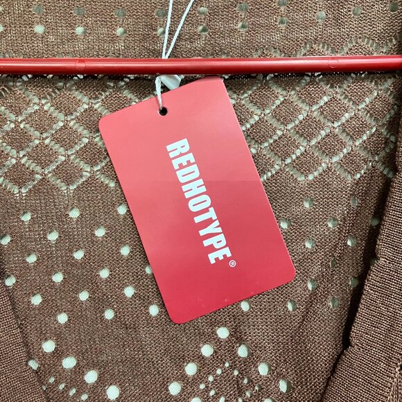 REDHOTYPE Women's XL Coffee 3/4 Sleeve Open Front Crop Shrugs Cardigan Sweater - Picture 7 of 14